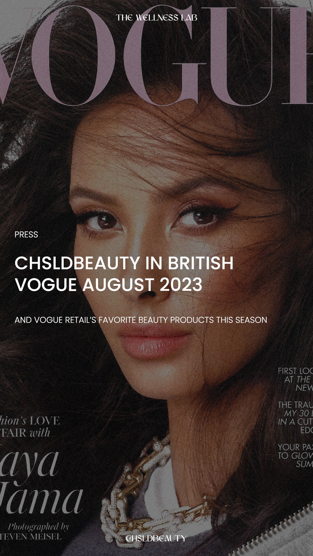 CHSLDBEAUTY in British Vogue August 2023